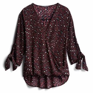 West Kei Allan Tie Sleeve High Low Blouse